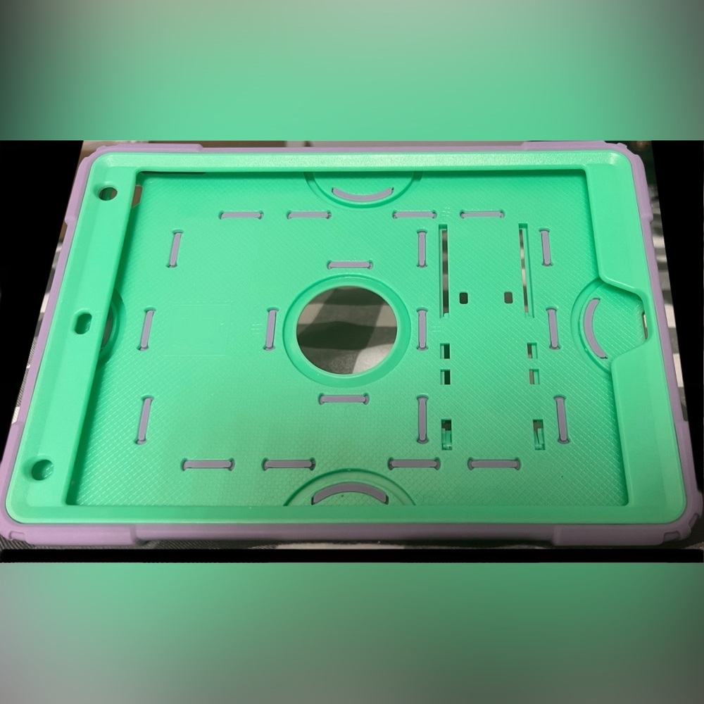 Green and Purple IPad Case-Fits 7th-9th Generation